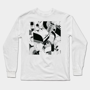 Toy Dream_Black and White Long Sleeve T-Shirt